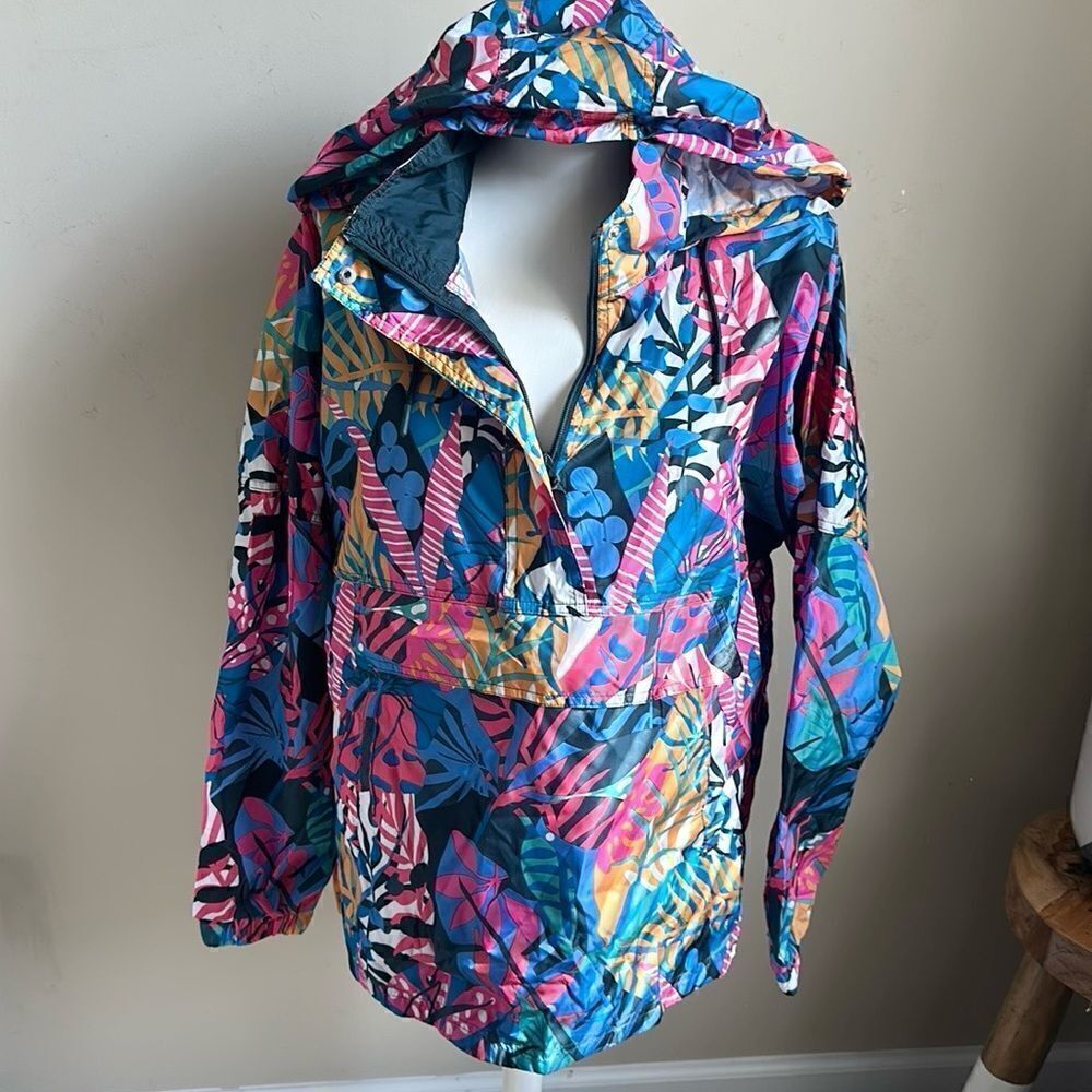 Lauren James Hooded Pullover Windbreaker Jacket L
